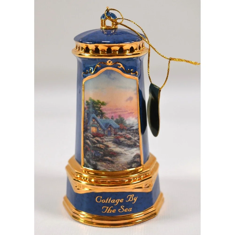 Thomas Kinkade COTTAGE BY THE SEA Seaside Reflections Heirloom Classic Ornament